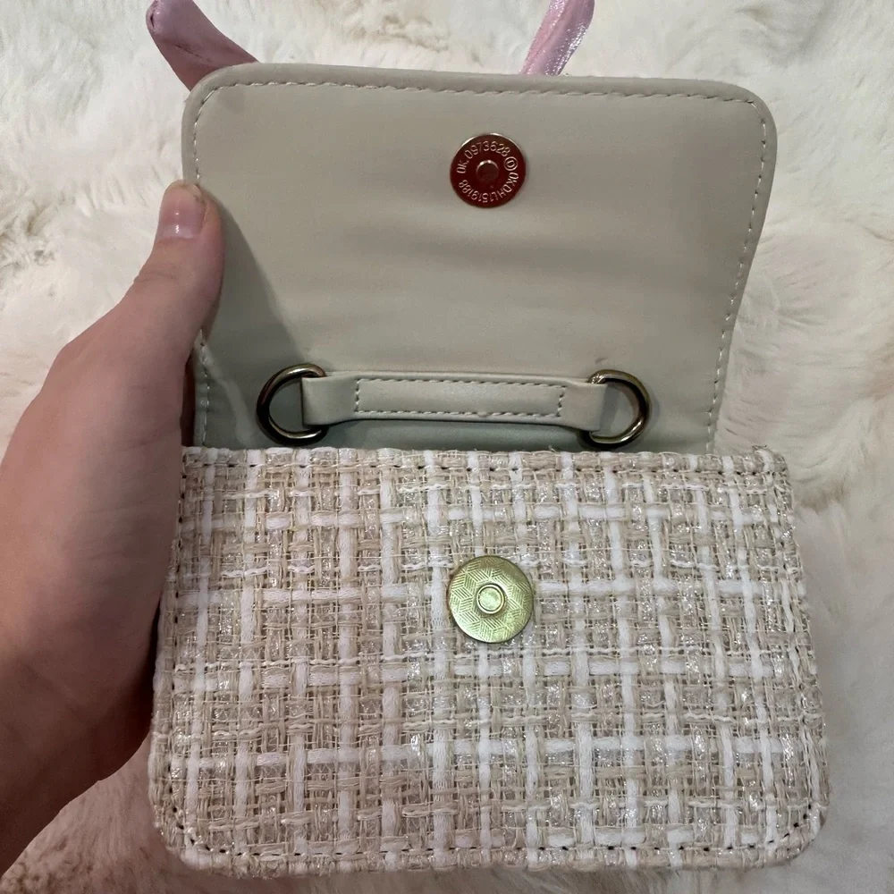 Ce Ce Co Pink mini purse with charms and pearl handle -Maisonette - Picture 6 of 9